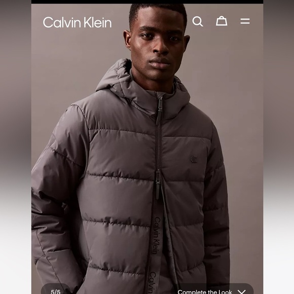 Calvin Klein Heavyweight Hooded Long Puffer Coat sz M - Picture 13 of 13